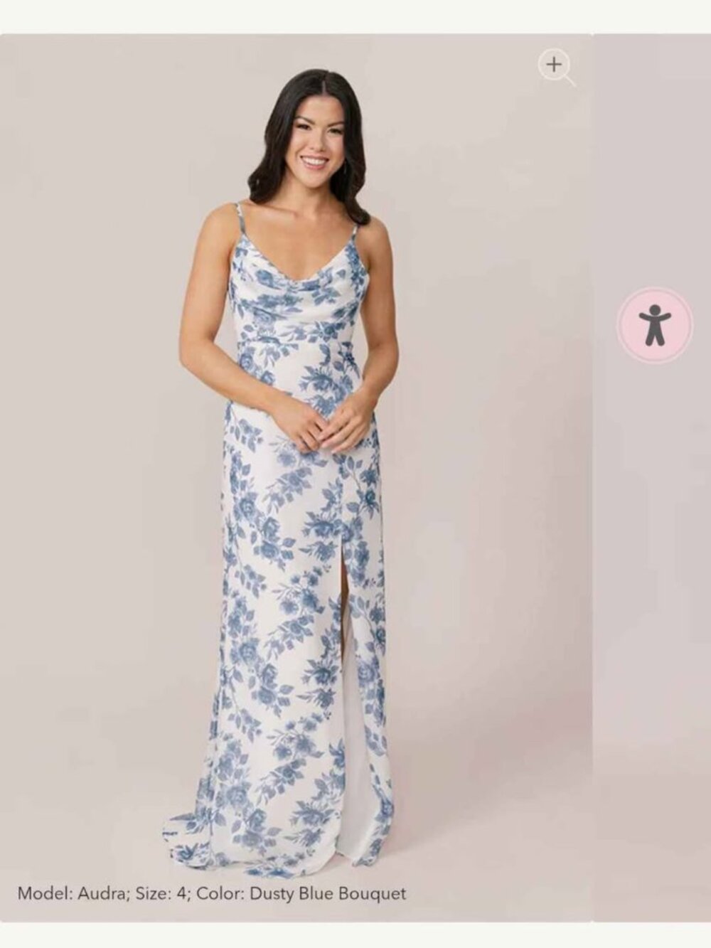 Revelry Ember Blue and White Floral Dress